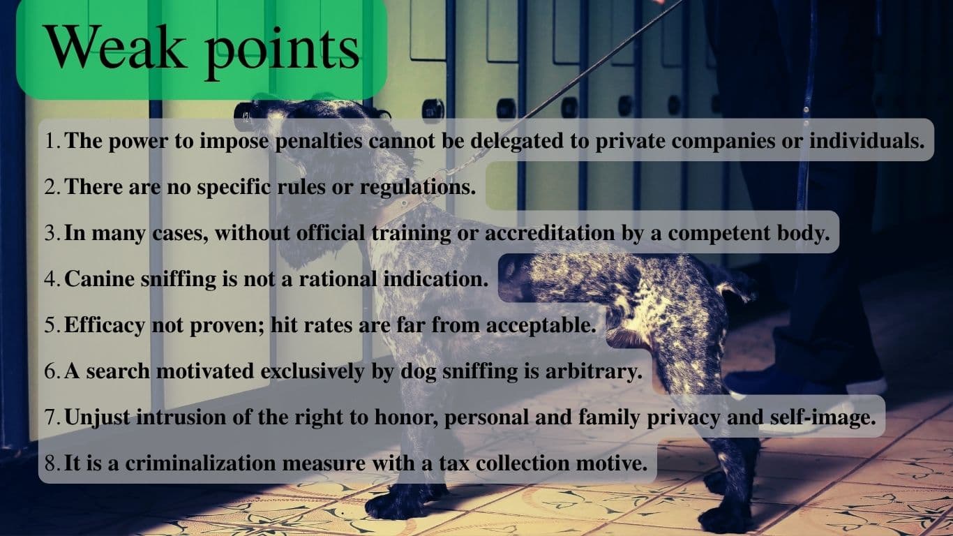 An image of a police dog with a list of eight