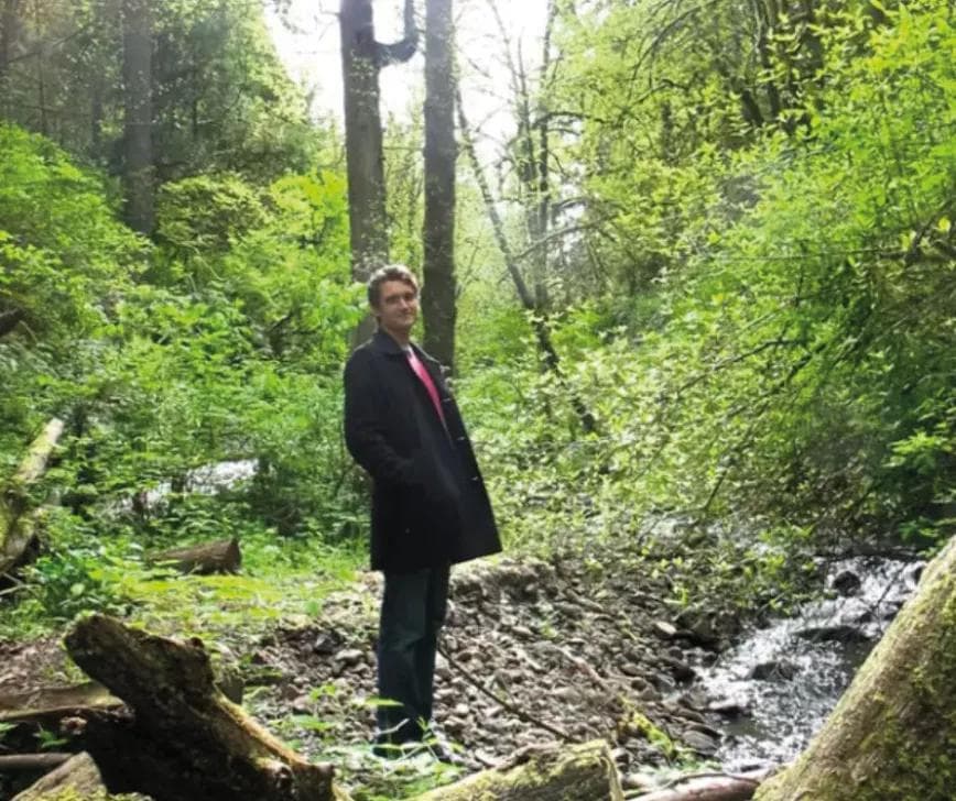 A photo of Ross Ulbricht in the woods before his arrest.